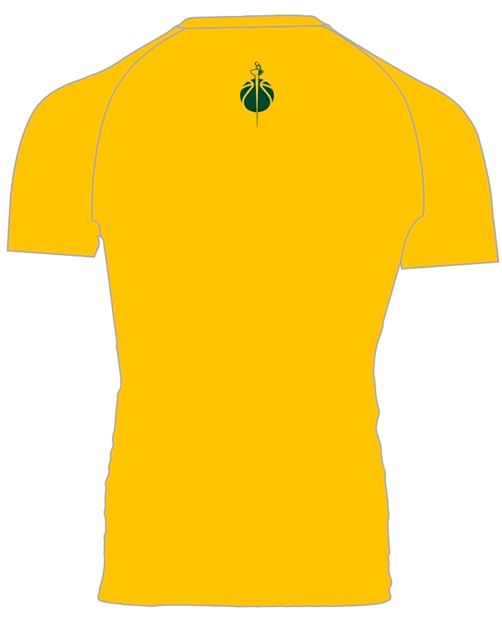 Dons Gold Compression Shirt – Athletic Performance Tee for Training & Game Day