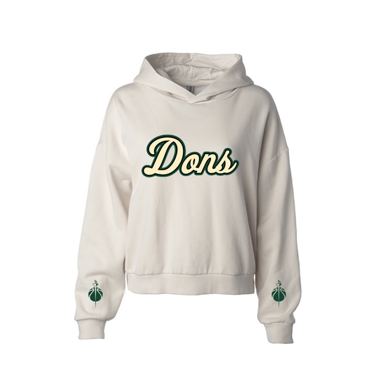 Women's Vintage Style Dons Hoodie | Cozy Bone White Sweatshirt | Sports Team Spirit Apparel