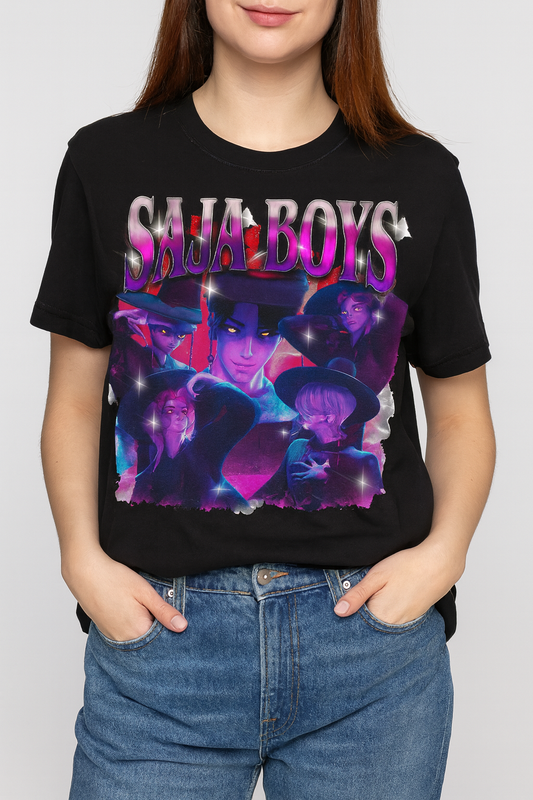 Saja Boys Graphic T-Shirt – K-Pop Anime Style Streetwear Tee